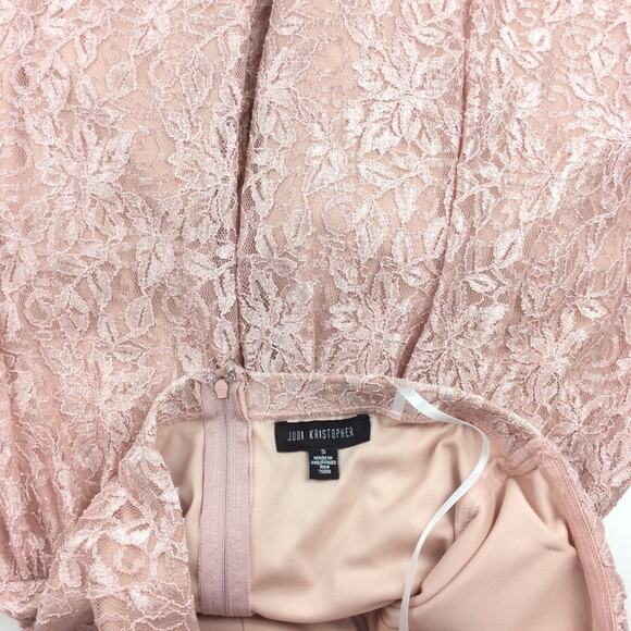 Shimmer Blush Pink Lace Party Strapless Dress 5 Barbie - Picture 5 of 8